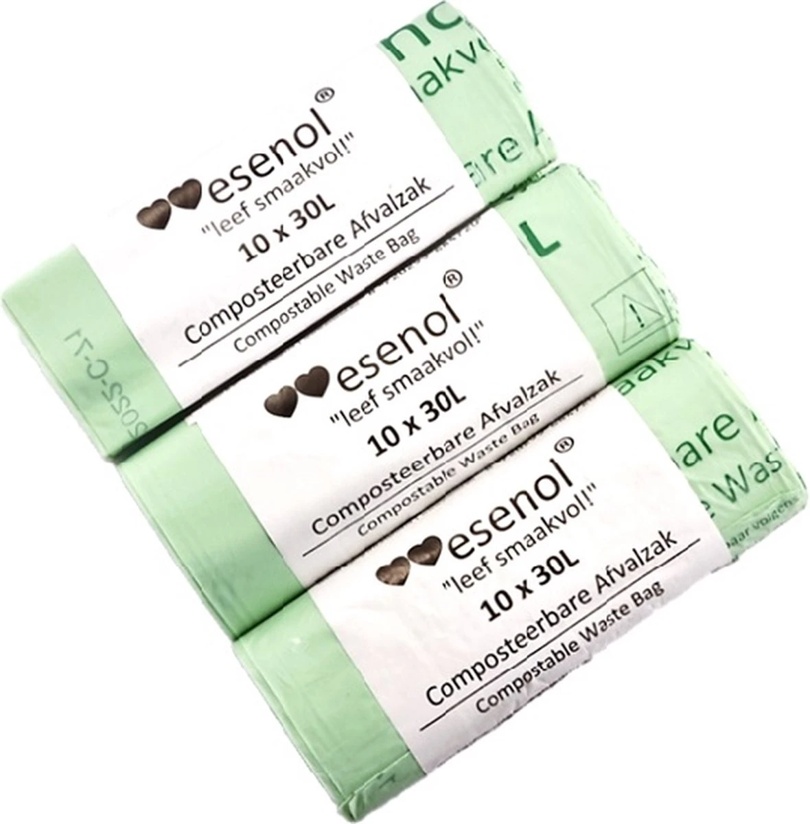 Esenol Composteerbare Afvalzakken 30 Liter 10 Stuks - Biozakken - Biologisch Afbreekbare Afvalzakken – 100% Composteerbare Vuilniszakken - Gft Afvalzakken - Kiemplant Logo 4 Esenol Composteerbare Afvalzakken 30 Liter 10 Stuks - Biozakken - Biologisch Afbreekbare Afvalzakken – 100% Composteerbare Vuilniszakken - Gft Afvalzakken - Kiemplant Logo - Afbeelding 2