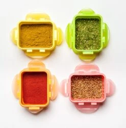 Lock&Lock (mini) Vershoudbakjes Set Met Deksel - Snackdoosjes - Snackbox - Babyvoeding Bewaarbakjes - Set Van 4 Stuks - Roze - 180 Ml - Kinderen En Volwassenen - Lekvrij - BPA Vrij -Mepal shop 1182x1200 12