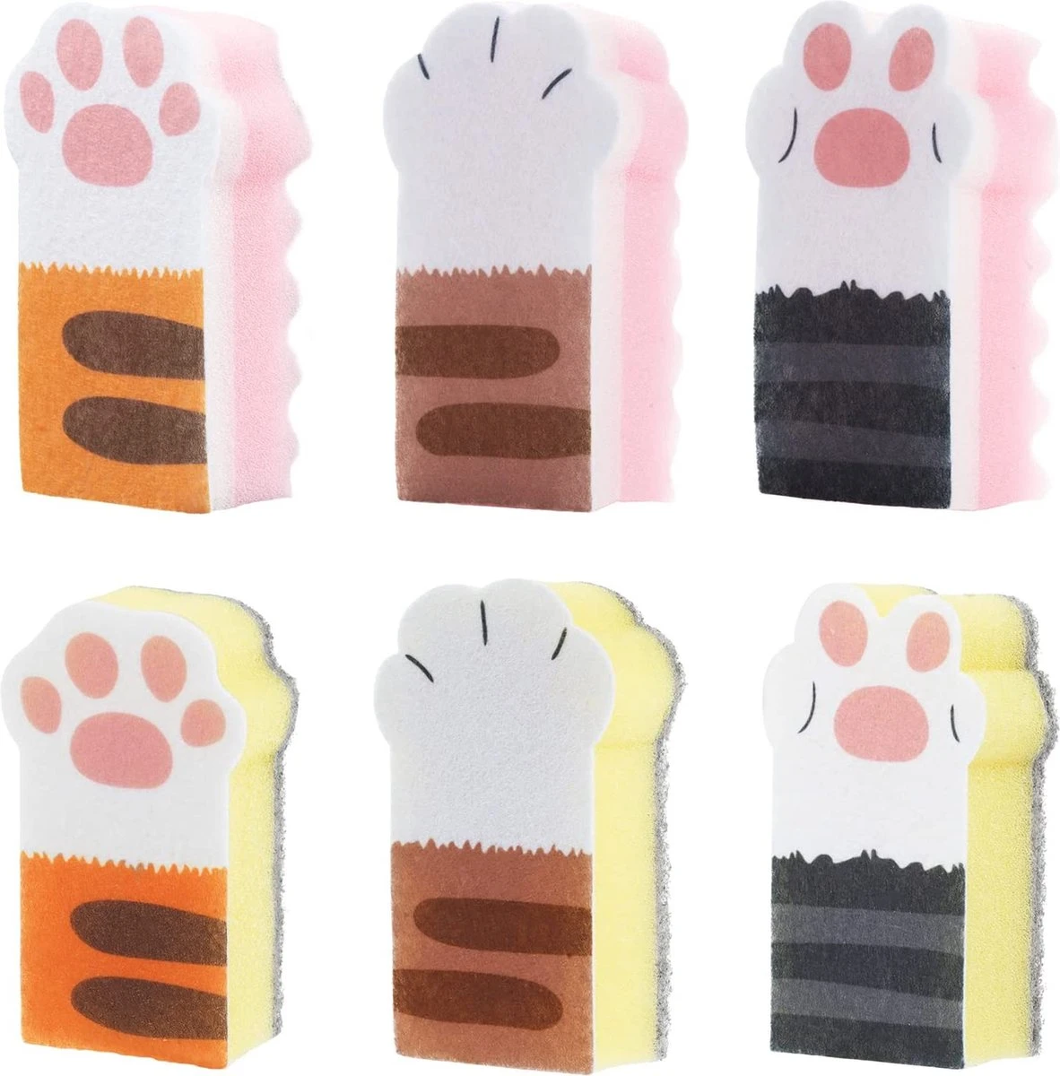 Wonderspons Set Van 6 Schuurspons Melamine Spons - Alle Oppervlakken 3 Wonderspons Set Van 6 Schuurspons Melamine Spons - Alle Oppervlakken