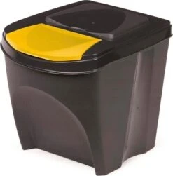 Prosperplast Set Van 3x Kunststof Afvalscheidingsbakken Antraciet/donkergrijs Van 25 Liter - Scheidingsprullenbakken -Mepal shop 1182x1200 4