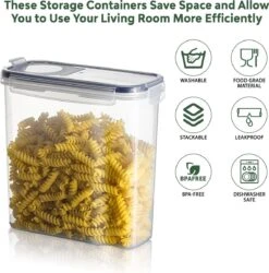 TNM Luxe Luchtdichte Voorraadbussen Set Zwart (4x2,5L), Voorraadpotten, Voedselcontainer Met Deksel, Vershouddoos -Mepal shop 1187x1200 4