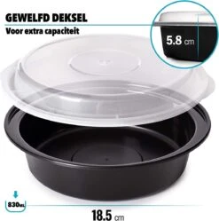 Ronde Meal Prep Bakjes - 10 Stuks - Herbruikbaar - Mealprep Containers Met Deksels - Lek Vrij - Saladebakjes - Vershoudbakje - BPA Vrij - Magnetronbakje - Diepvriesbakje - Koelkastbakje - Pokebowl - 850 ML - Zwart 12 Ronde Meal Prep Bakjes - 10 Stuks - Herbruikbaar - Mealprep Containers Met Deksels - Lek Vrij - Saladebakjes - Vershoudbakje - BPA Vrij - Magnetronbakje - Diepvriesbakje - Koelkastbakje - Pokebowl - 850 ML - Zwart -Mepal shop 1190x1200 4