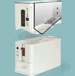 Merkloos TDR-Japans Rijst/Granen Container/Dispenser/ Opbergdoos - 6KG Inhoud - Wit -Mepal shop 1191x1200 13