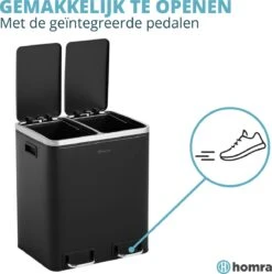 Homra BLINQ Afvalscheiding Prullenbak Met 2 Vakken - 2 X 15 L Inhoud - Duo Pedaalemmer Zwart - Afvalemmer 30 Liter - Recycle Afvalbak - Zwarte Afvalscheidingsprullenbak - Hygiënisch Afval Scheiden - Keuken Vuilbak - Kantoor 14 Homra BLINQ Afvalscheiding Prullenbak Met 2 Vakken - 2 X 15 L Inhoud - Duo Pedaalemmer Zwart - Afvalemmer 30 Liter - Recycle Afvalbak - Zwarte Afvalscheidingsprullenbak - Hygiënisch Afval Scheiden - Keuken Vuilbak - Kantoor -Mepal shop 1191x1200 2