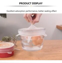 Siliconen Vershoud Deksels – Set Van 6 Stuks – Flexibel – Herbruikbaar – Wit - Stretch Tot Wel 30 Cm -Mepal shop 1192x1200 7