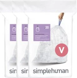 Simplehuman Afvalzakken 16-18 Liter Code V Transparant - 60 Stuks 12 Simplehuman Afvalzakken 16-18 Liter Code V Transparant - 60 Stuks -Mepal shop 1194x1200 4