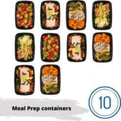 Meal Prep Bakjes - 10 Stuks - 1 Compartiment - Lunchbox - Diepvriesbakjes - Vershoudbakjes - Plastic Bakjes Met Deksel - Magnetron Bakjes Met Deksel - Meal Prep - Vershouddoos - 1L - BPA Vrij 17 Meal Prep Bakjes - 10 Stuks - 1 Compartiment - Lunchbox - Diepvriesbakjes - Vershoudbakjes - Plastic Bakjes Met Deksel - Magnetron Bakjes Met Deksel - Meal Prep - Vershouddoos - 1L - BPA Vrij -Mepal shop 1195x1200 8