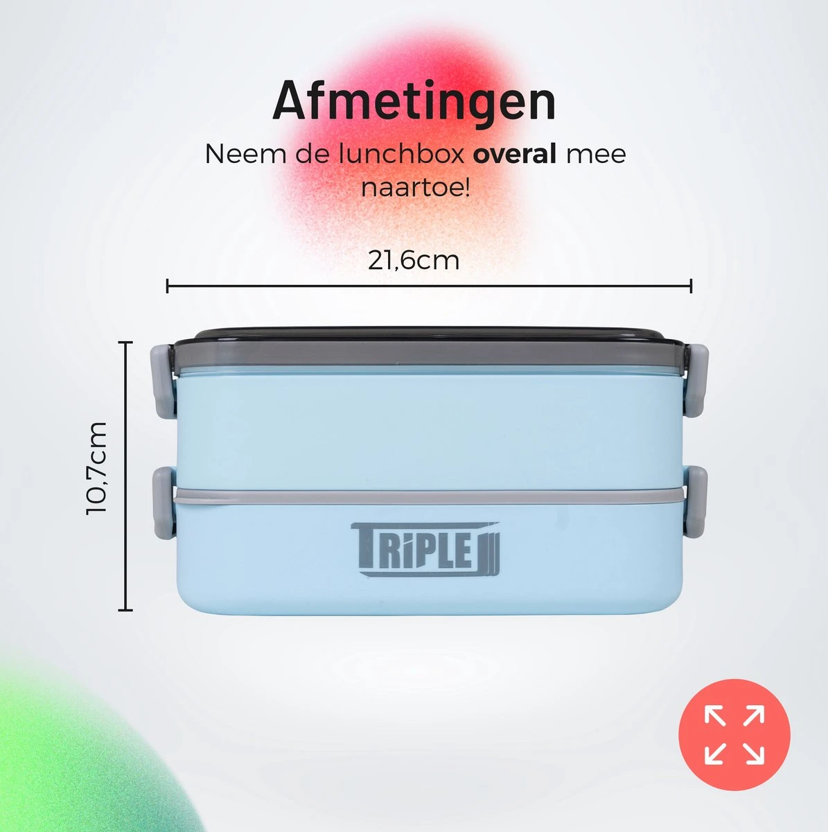 Triple J® Lunchbox - Broodtrommel - Lucht- & Lekvrij - Incl. Bestek - Magnetron & Vaatwasser Bestendig 7 Triple J® Lunchbox - Broodtrommel - Lucht- & Lekvrij - Incl. Bestek - Magnetron & Vaatwasser Bestendig - Afbeelding 5
