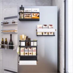 Merkloos Multifunctioneel Ophangbaar Keukenrek Of Badrek- Multifunctioneel Organiser - Magnetisch - Zwart -Mepal shop 1196x1200 12