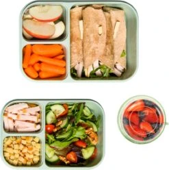 Lock&Lock Lunchset - Yoghurtbeker En Lunchboxen - Bento Box - Muesli Beker - Snackdoosjes - Lunchpot - Met Compartimenten - Volwassenen En Kinderen - To Go - Lekvrij - BPA Vrij - Groen -Mepal shop 1197x1200 17