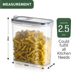 TNM Luxe Luchtdichte Voorraadbussen Set Zwart (4x2,5L), Voorraadpotten, Voedselcontainer Met Deksel, Vershouddoos -Mepal shop 1197x1200 20