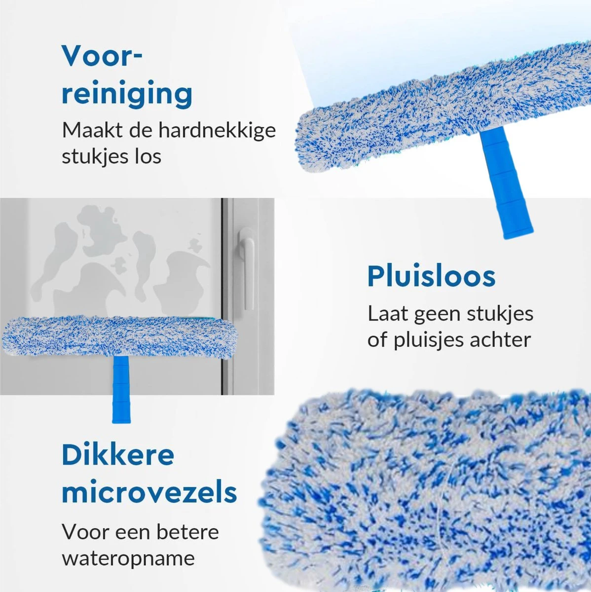 KT CLEANING - Raamwisser - Ramen Wassen Set Met Emmer - Ramen Wassen - Raamtrekker - Microvezeldoekjes 6 KT CLEANING - Raamwisser - Ramen Wassen Set Met Emmer - Ramen Wassen - Raamtrekker - Microvezeldoekjes - Afbeelding 4