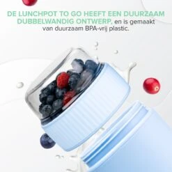 Coninx Yoghurtbeker To Go - Muesli Beker To Go - Lunchbeker - Mueslibeker 640ml ( 450ml+190ml ) - Blauw -Mepal shop 1199x1200 15