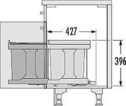 Hailo AS Solo - Prullenbak - 20 Liter Inhoud - Met Pull-out Systeem - Donkergrijs -Mepal shop 1200x1011 1