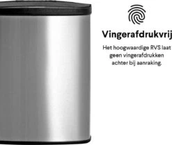Prullenbak Met Sensor - 8 Liter - RVS - Toilet Afvalemmer - Badkamer Afvalbak Homra IXXA - Vuilnisbak - 8L - Vingerafdrukvrij RVS - Hygiënisch - Automatische Softclose Deksel - Automatische Deksel - Sensor Vuilbak -Mepal shop 1200x1015 1