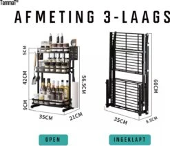 TammaT - Kruidenrek - Kruidenrek Staand - Inklapbare Keukenrek - 3-laags 35x21x56,5CM - Keuken Organizer - Aanrecht Organizer - Keuken Opslag - Roestvrij Staal - Opbergrek - Keuken Organizers - Roestvrij En Krasvrij 26 TammaT - Kruidenrek - Kruidenrek Staand - Inklapbare Keukenrek - 3-laags 35x21x56,5CM - Keuken Organizer - Aanrecht Organizer - Keuken Opslag - Roestvrij Staal - Opbergrek - Keuken Organizers - Roestvrij En Krasvrij -Mepal shop 1200x1024 3