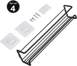 Kruidenrek Ophangbaar Kruidenpotjes Wandrek Organizer Keuken Accessoires - Zwart - Geschikt Voor Bijna Alle Kruidenpotjes -Mepal shop 1200x1037 3