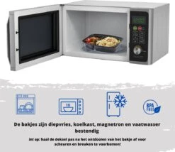 Meal Prep Bakjes - 7 Stuks - 1 Compartiment - Lunchbox - Diepvriesbakjes - Vershoudbakjes - Plastic Bakjes Met Deksel - Magnetron Bakjes Met Deksel - Meal Prep - Vershouddoos - 1L - BPA Vrij -Mepal shop 1200x1038