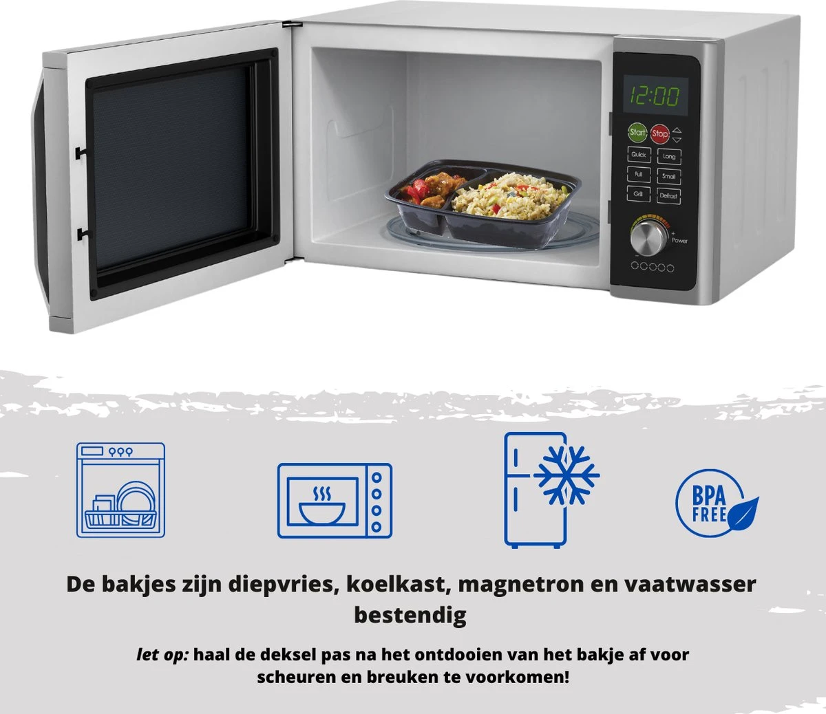 Meal Prep Bakjes - 10 Stuks - 1 Compartiment - Lunchbox - Diepvriesbakjes - Vershoudbakjes - Plastic Bakjes Met Deksel - Magnetron Bakjes Met Deksel - Meal Prep - Vershouddoos - 1L - BPA Vrij 5 Meal Prep Bakjes - 10 Stuks - 1 Compartiment - Lunchbox - Diepvriesbakjes - Vershoudbakjes - Plastic Bakjes Met Deksel - Magnetron Bakjes Met Deksel - Meal Prep - Vershouddoos - 1L - BPA Vrij - Afbeelding 3