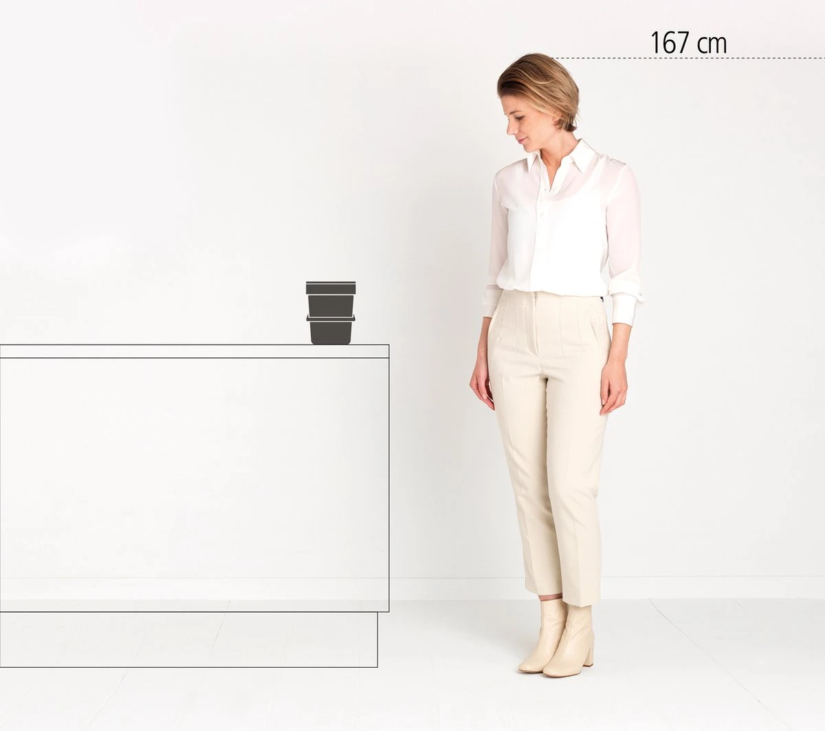 Brabantia Sort & Go Aanrecht Afvalbakje - 3 L - Light Grey 6 Brabantia Sort & Go Aanrecht Afvalbakje - 3 L - Light Grey - Afbeelding 4