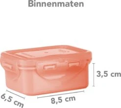 Lock&Lock (mini) Vershoudbakjes Set Met Deksel - Snackdoosjes - Snackbox - Set Van 4 Stuks - Kinderen - Lekvrij - BPA Vrij - Klein - 180 Ml - Multicolor -Mepal shop 1200x1064 19