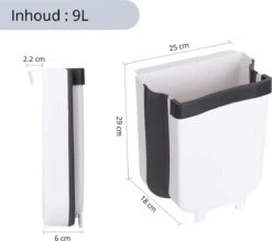 Merkloos Handy Bin - Afvalbakje Aanrecht - Uitschuifbaar - Keuken Prullenbak - WIT -Mepal shop 1200x1066 3