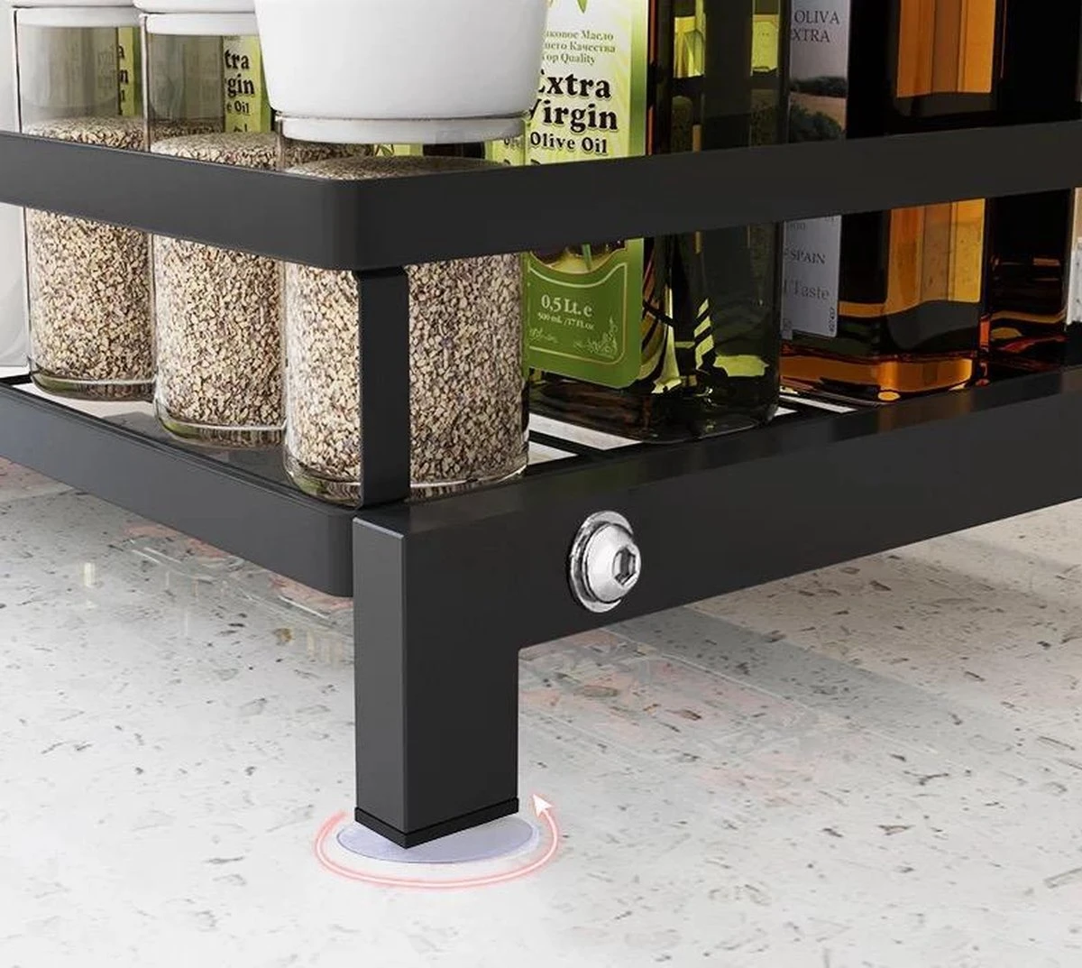 TammaT - Kruidenrek - Kruidenrek Staand - Inklapbare Keukenrek - 3-laags 35x21x56,5CM - Keuken Organizer - Aanrecht Organizer - Keuken Opslag - Roestvrij Staal - Opbergrek - Keuken Organizers - Roestvrij En Krasvrij 19 TammaT - Kruidenrek - Kruidenrek Staand - Inklapbare Keukenrek - 3-laags 35x21x56,5CM - Keuken Organizer - Aanrecht Organizer - Keuken Opslag - Roestvrij Staal - Opbergrek - Keuken Organizers - Roestvrij En Krasvrij - Afbeelding 17