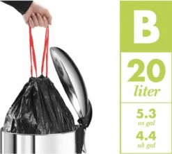 Hailo Compact-Box M Prullenbak - 15 L - Inbouwprullenbak - RVS -Mepal shop 1200x1080 7