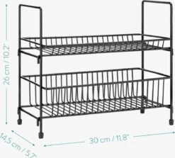 Navaris Stalen Kruidenrekje 2 Etages - Kruidenrek Staand - Rek Voor Kruidenpotjes En Glaasjes - Multifunctionele Organizer Voor Keuken En Badkamer -Mepal shop 1200x1084 3