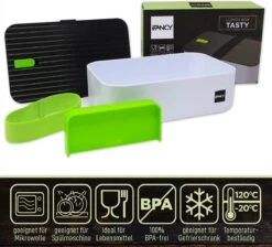 IFancy Lunchbox Tasty - Bento Lunch Box 1000ml - Dicht & Lekvrij Voor Kinderen & Volwassenen - Kantoor & School - BPA Vrij - Vaatwasser Magnetron & Vriezer Lunch Box (Groen) -Mepal shop 1200x1086 5