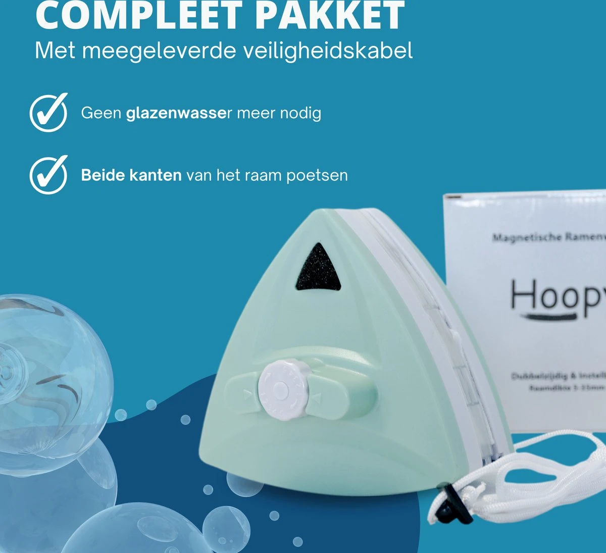 Hoopy Pro™ Magnetische Raamwasser - Magnetische Raamwasser Voor Dubbel Glas - Ruitenreiniger - Ramenwasser 9 Hoopy Pro™ Magnetische Raamwasser - Magnetische Raamwasser Voor Dubbel Glas - Ruitenreiniger - Ramenwasser - Afbeelding 7