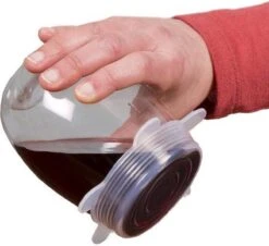 Siliconen Vershoud Deksels – Set Van 6 Stuks – Flexibel – Herbruikbaar – Wit - Stretch Tot Wel 30 Cm -Mepal shop 1200x1097 13