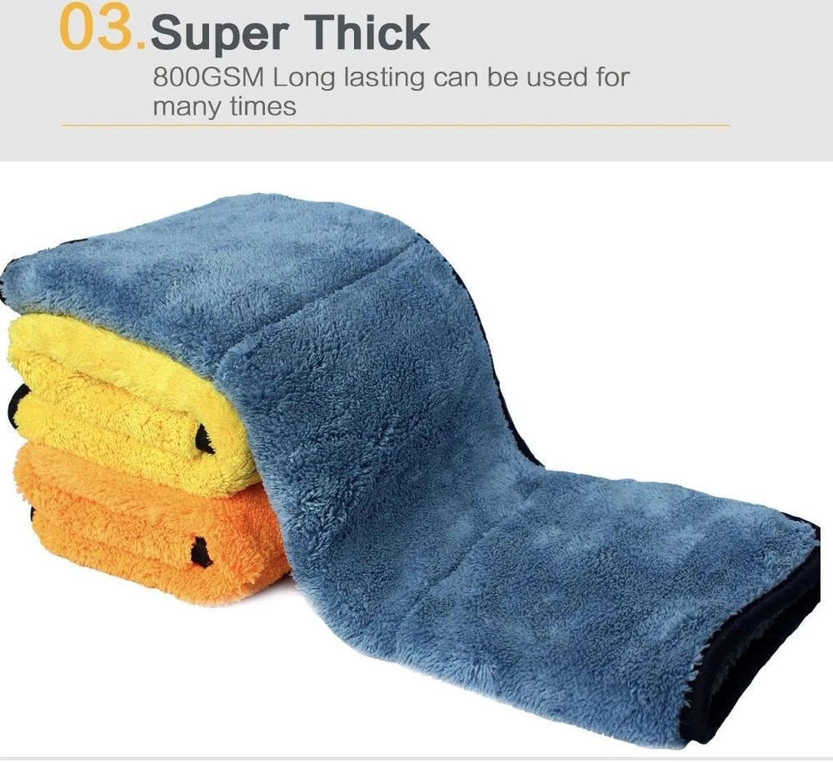 Droogdoek Auto - Watermagneet - Microvezel - Doek - 45 X 38 Cm - Blauw - Super Zacht! 10 Droogdoek Auto - Watermagneet - Microvezel - Doek - 45 X 38 Cm - Blauw - Super Zacht! - Afbeelding 8