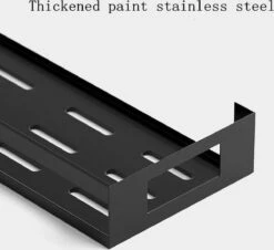 Merkloos Kruidenrek / Opbergrek - RVS - Perforatievrij Aan De Muur Gemonteerd - 50x13x6 Cm - Zwart -Mepal shop 1200x1099 3