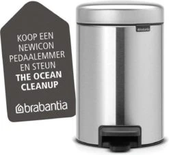 Brabantia NewIcon Prullenbak - 3 L - Matt Steel 35 Brabantia NewIcon Prullenbak - 3 L - Matt Steel -Mepal shop 1200x1103 2