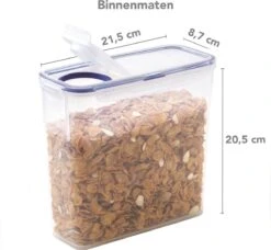 Lock&Lock Vershouddoos - Bewaardoos Met Deksel - Voorraaddoos - Voorraadpot - Voor Ontbijtgranen En Cornflakes - Waspoeder Opbergdoos - Voercontainer - 3,4 Liter -Mepal shop 1200x1108 1