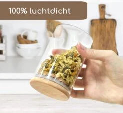 Quality Needz - Voorraadbussen - 250 ML - Glazen Potjes Met Deksel - Kruidenpotjes - 10 Delige Set - BPA-vrij - Gratis Pen & Herschrijfbare Stickers -Mepal shop 1200x1109 11