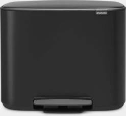 Brabantia Bo Prullenbak - 3 X 11 L - Matt Black -Mepal shop 1200x1113 1