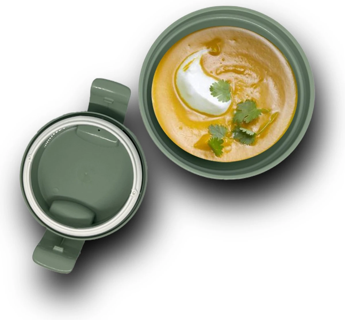 Curver Lunch & Go Beker - Magnetronbestendig - Lunchbeker – Muesli Beker - Soepbeker - Yoghurt Beker To Go – LunchBox - KoffieBeker - Salade Lunchbox - 0,6l – Groen 4 Curver Lunch & Go Beker - Magnetronbestendig - Lunchbeker – Muesli Beker - Soepbeker - Yoghurt Beker To Go – LunchBox - KoffieBeker - Salade Lunchbox - 0,6l – Groen - Afbeelding 2