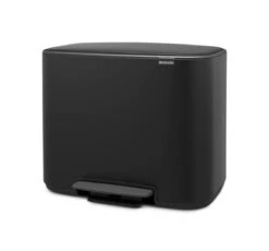 Brabantia Bo Prullenbak - 3 X 11 L - Matt Black -Mepal shop 1200x1119