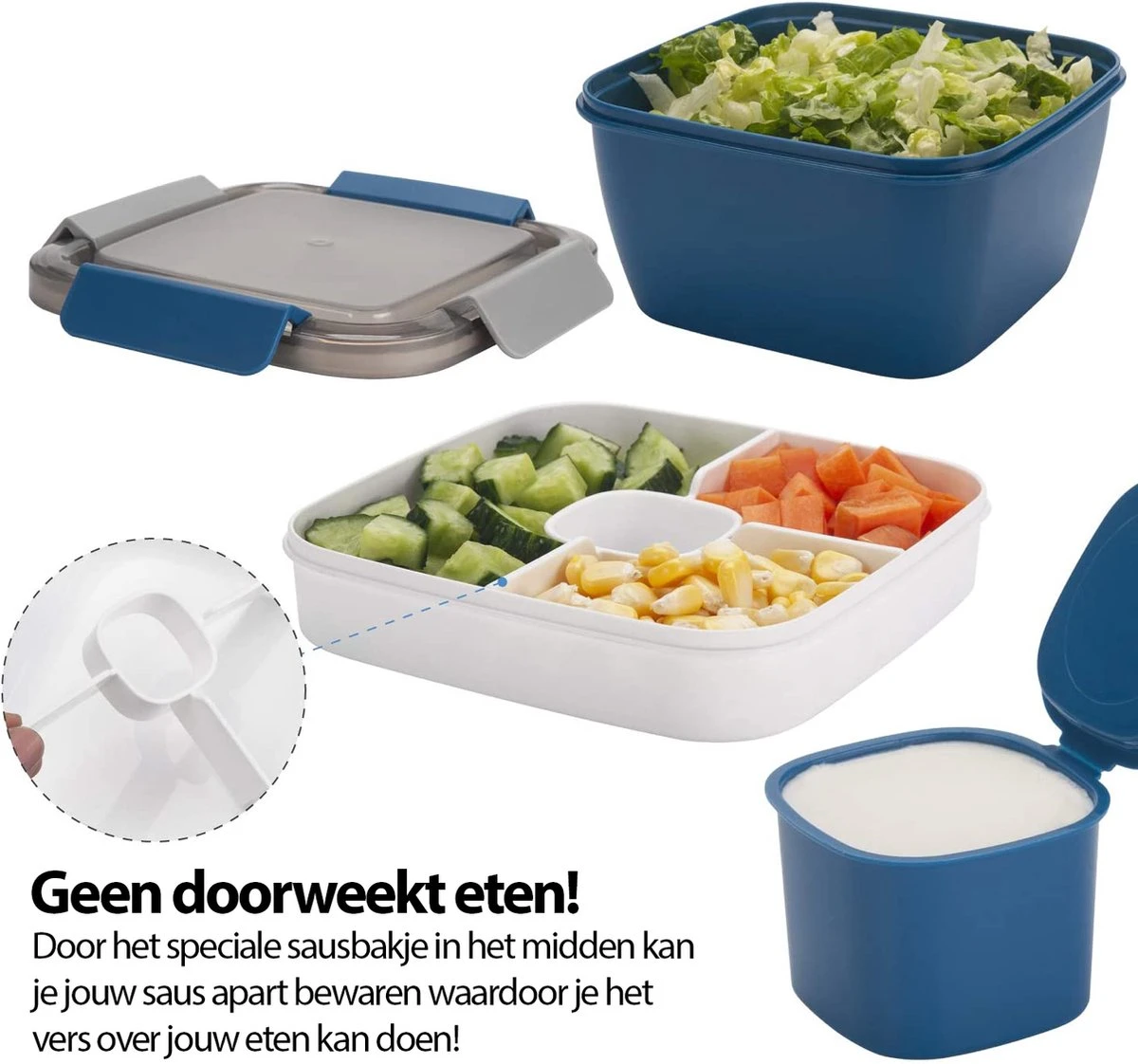 Consumerce® Luxe Meerlaagse Lunchbox Met Vakjes Mintgroen – Lunchbox Volwassenen – Japanse Bento Box – Lunchbox Kinderen – Salade To Go – Brooddoos Volwassenen – Broodtrommel – Lunchtrommel – Salade Lunchbox – Saladebox – Salade Box 4 Consumerce® Luxe Meerlaagse Lunchbox Met Vakjes Mintgroen – Lunchbox Volwassenen – Japanse Bento Box – Lunchbox Kinderen – Salade To Go – Brooddoos Volwassenen – Broodtrommel – Lunchtrommel – Salade Lunchbox – Saladebox – Salade Box - Afbeelding 2
