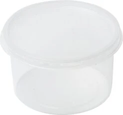 Strong PP Plastic Rond Magnetron Bak 500ml TRANSPARANT 100 St Met Deksel