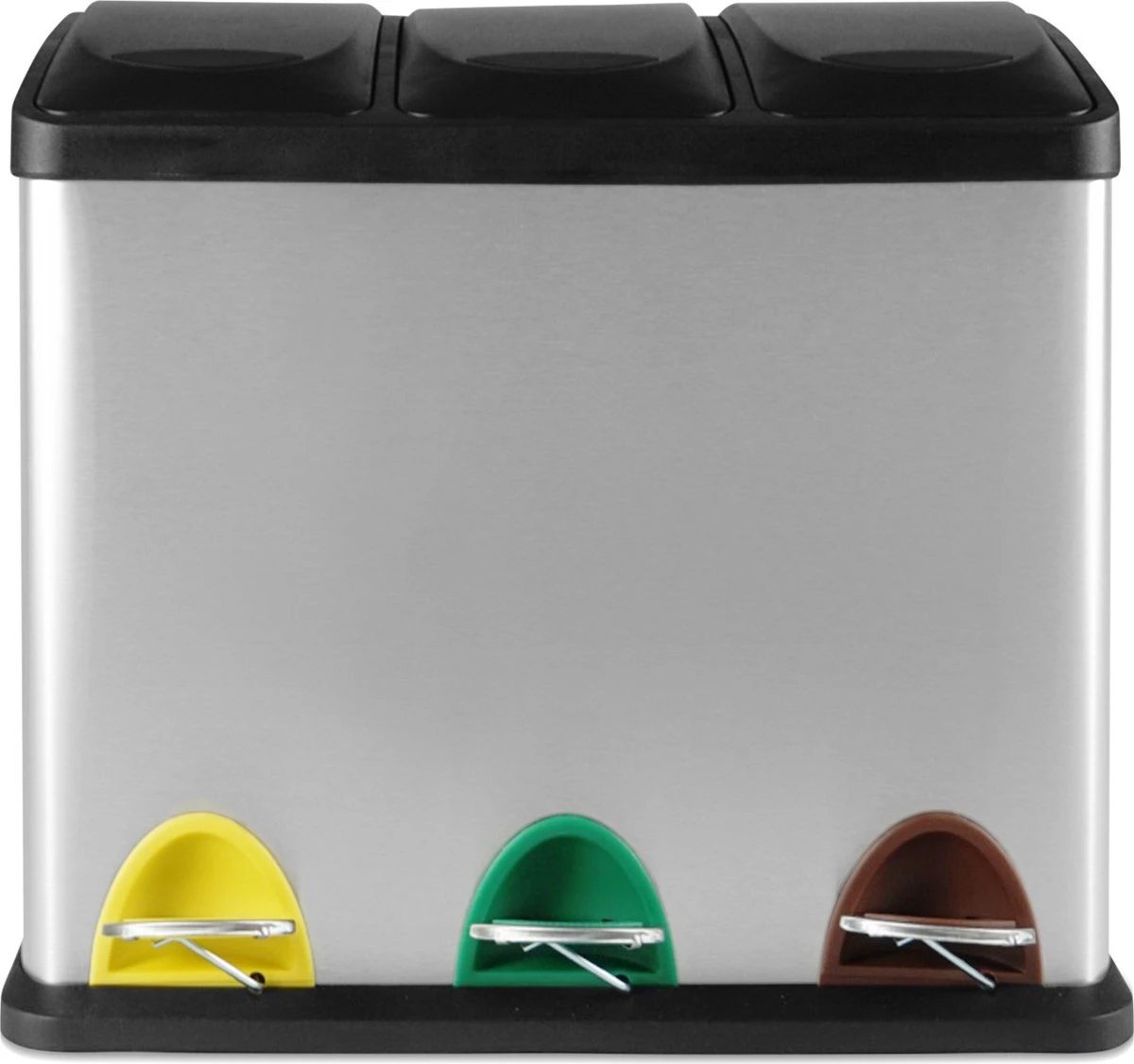 Jago - Afvalbak - 24 Liter Met 3 Vakken Voor In De Keuken - RVS Met Binnenemmer - Handvat - Deksel - Afvalscheidingssysteem - Pedaalemmer (24 Liter (3 X 8L) - Prullenbak - Vuilnisbak - Vuilnisemmer 7 Jago - Afvalbak - 24 Liter Met 3 Vakken Voor In De Keuken - RVS Met Binnenemmer - Handvat - Deksel - Afvalscheidingssysteem - Pedaalemmer (24 Liter (3 X 8L) - Prullenbak - Vuilnisbak - Vuilnisemmer - Afbeelding 5