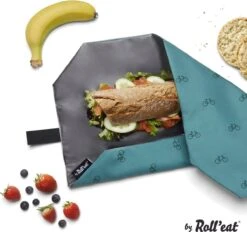Roll'Eat Boc'n'Roll Foodwrap - Herbruikbaar Boterhamzakje - Fiets -Mepal shop 1200x1128 5