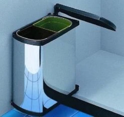 Hailo Inbouw Prullenbak - 2x8 L - RVS - Zwart -Mepal shop 1200x1130 2