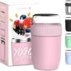 Coninx Thermos Lunchbox - Muesli Beker To Go - Isoleer Lunchpot - Yoghurtbeker To Go - Mueslibeker 840ml (600ml+240ml) - RVS / Roze -Mepal shop 1200x1130 8