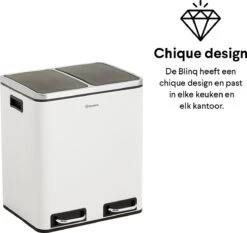 Homra BLINQ Afvalscheiding Prullenbak Met 2 Vakken - 2 X 15 L Inhoud - Duo Pedaalemmer Wit - Afvalemmer 30 Liter - Recycle Afvalbak - Witte Afvalscheidingsprullenbak - Hygiënisch Afval Scheiden - Keuken Vuilbak - Kantoor 33 Homra BLINQ Afvalscheiding Prullenbak Met 2 Vakken - 2 X 15 L Inhoud - Duo Pedaalemmer Wit - Afvalemmer 30 Liter - Recycle Afvalbak - Witte Afvalscheidingsprullenbak - Hygiënisch Afval Scheiden - Keuken Vuilbak - Kantoor -Mepal shop 1200x1132 1