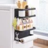 Merkloos Multifunctioneel Ophangbaar Keukenrek Of Badrek- Multifunctioneel Organiser - Magnetisch - Zwart -Mepal shop 1200x1134 7