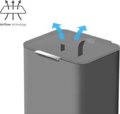 Joseph Joseph Intelligent Waste Prullenbak Totem Max - 60 L - Grijs -Mepal shop 1200x1136 1