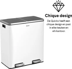 Afvalscheidingsprullenbak 2 Vakken Wit – 60 L (2x30 Liter) Pedaalemmer Homra QUICKX – Design Duo Afvalemmer RVS - Afval Scheiden - Recycle Afvalbak - Hygiënisch Pedaal - Dubbele Vuilnisbak - Keuken Vuilbak - Kantoor Prullenbak 30 Afvalscheidingsprullenbak 2 Vakken Wit – 60 L (2x30 Liter) Pedaalemmer Homra QUICKX – Design Duo Afvalemmer RVS - Afval Scheiden - Recycle Afvalbak - Hygiënisch Pedaal - Dubbele Vuilnisbak - Keuken Vuilbak - Kantoor Prullenbak -Mepal shop 1200x1139